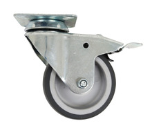 Möbelhjul m/broms Ø75 mm Mörkgrå Home>it